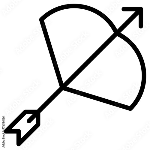 archery icon, simple vector design