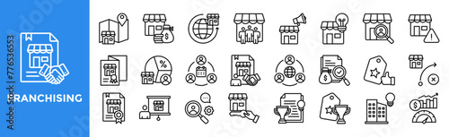 Franchising Icon Set	