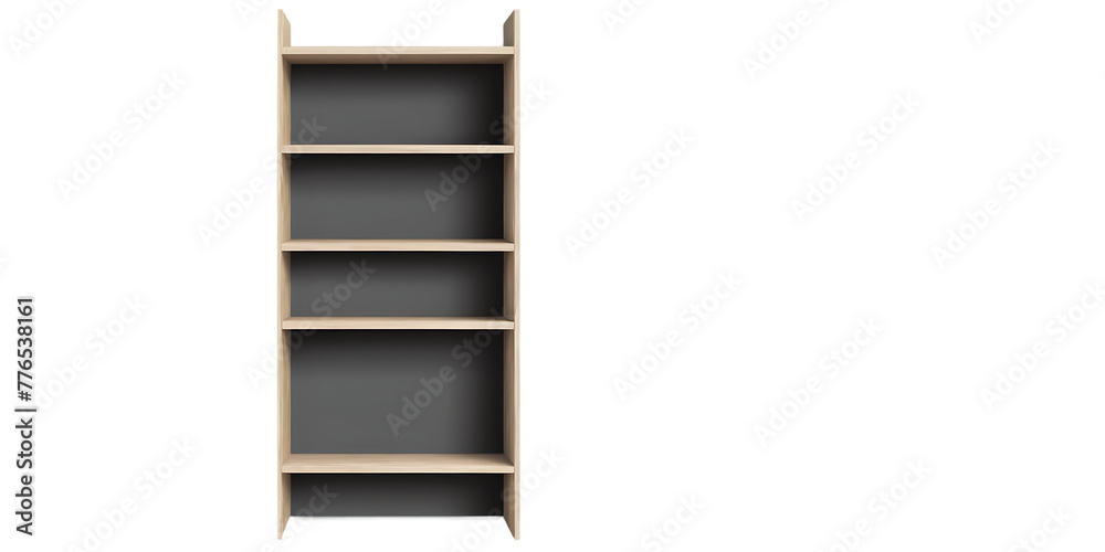 Gray minimalist bookshelf Transparent Background Images 