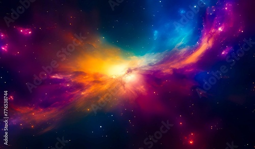 Colorful galaxy background showing the depth of space