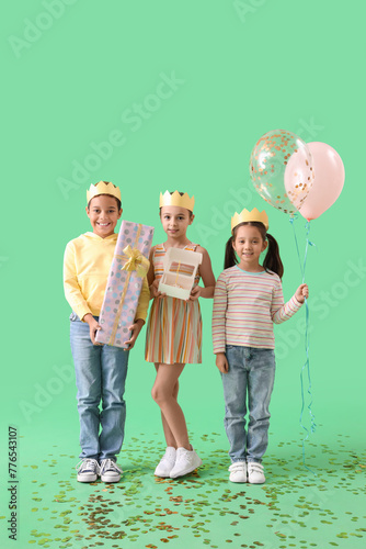 Cute little children in cro...
