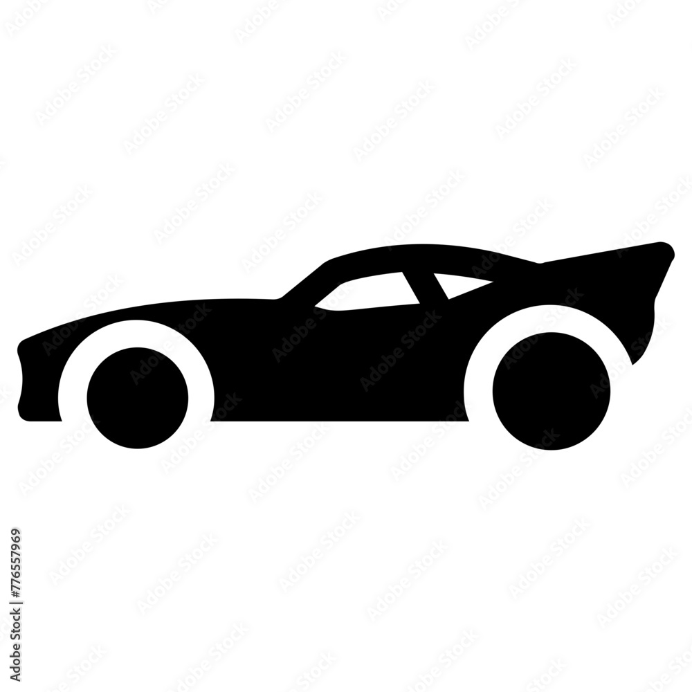 sports car icon, simple vector design
