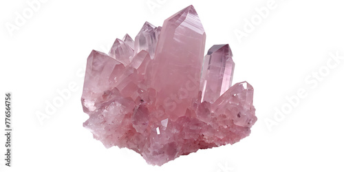 Pink quartz crystal Transparent Background Images 