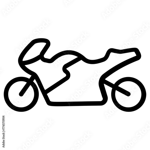 motorbike icon, simple vector design