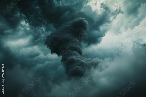 Tornado in cloudy sky © InfiniteStudio