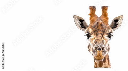 Playful Giraffe Headshot Photo
