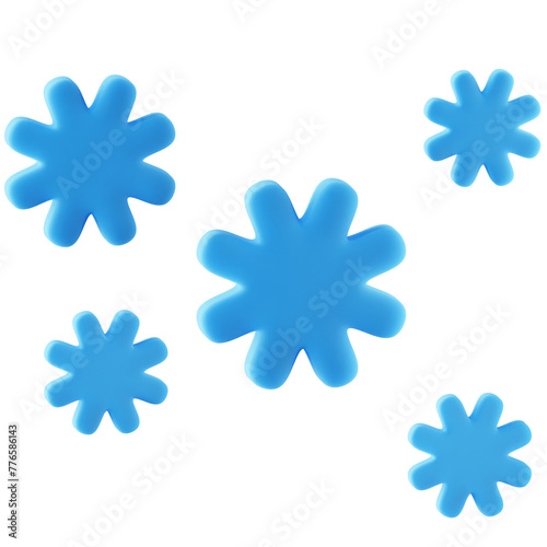 3D Icon Snow Illustration