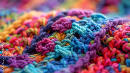 Vibrant Crochet Pattern Texture © GoGameGod