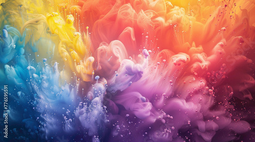 Marvel at the enchanting spectacle of colors merging into a splendid gradient, their vibrancy and energy beautifully captured in high-definition detl. photo