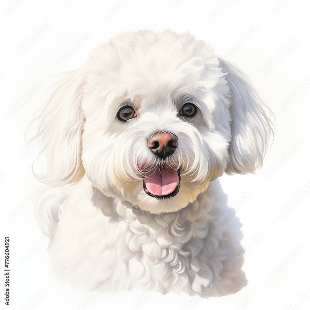 Bichon frise. Bichon frise clipart. Watercolor illustration. Generative AI. Detailed illustration. Bichon frise. Bichon frise clipart. Watercolor illustration. Generative AI. Detailed illustration.