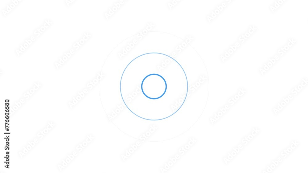 Frequency radio waves signal and seamless loop circle animation. Frequency radio waves signal and seamless loop circle animation.