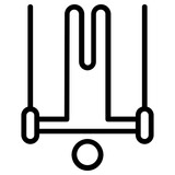 gymnast icon, simple vector design