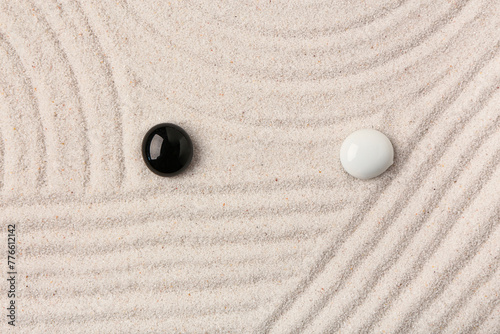 Black and white zen garden ...