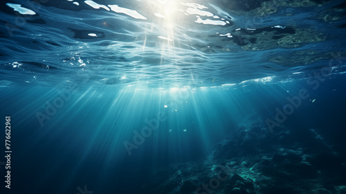 Ocean Rays Illuminating Clear Blue Waters © heroimage.io