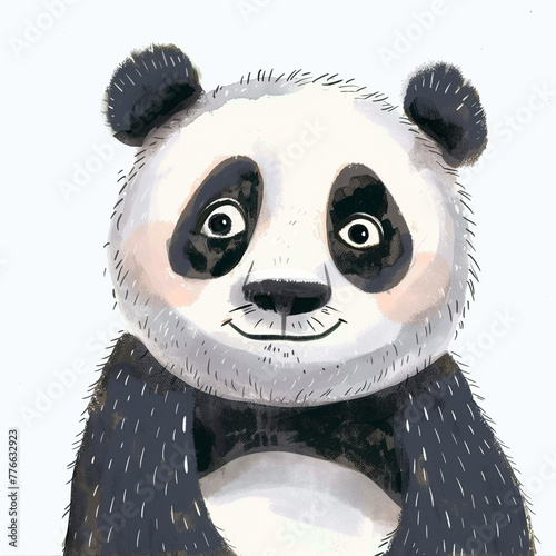  adorable cartoon illustration of a panda