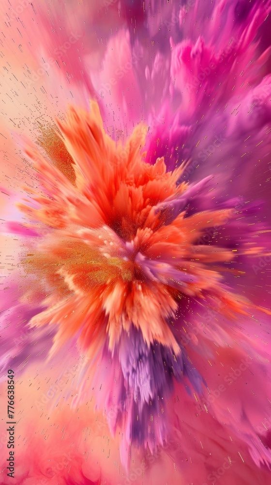 A colorful, abstract image of a rainbow with many different colored lines