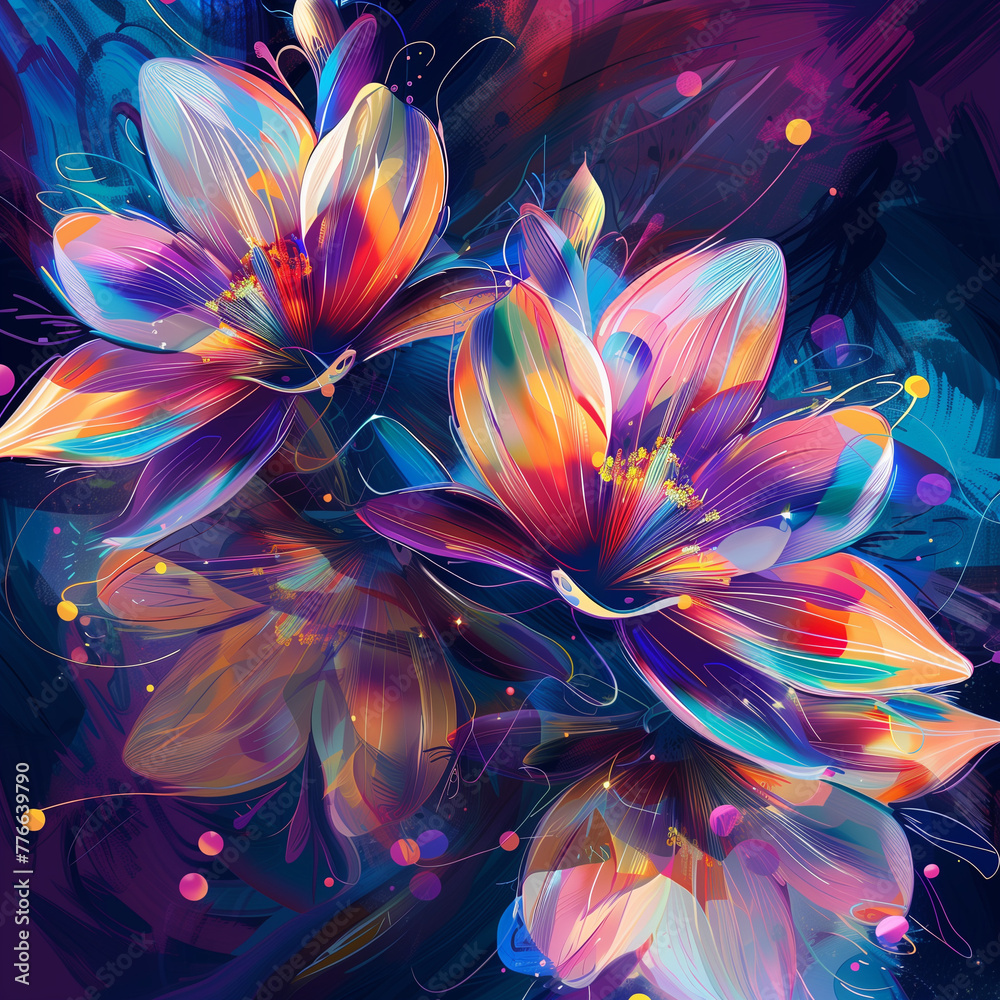 vibrant vector flowers vibrant vector flowers