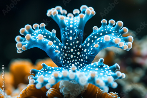 cnidarian blue sea slug or sea slug