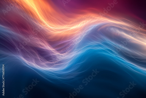 Abstract bright curves. Backdrop for design with selective focus and copy space. photo