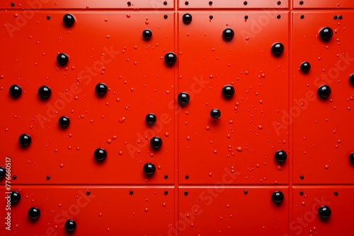Close-up red metallic object, abstract texture background © AITTHIPHONG