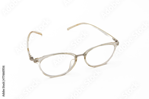 Classic eyeglasses isolated on white background