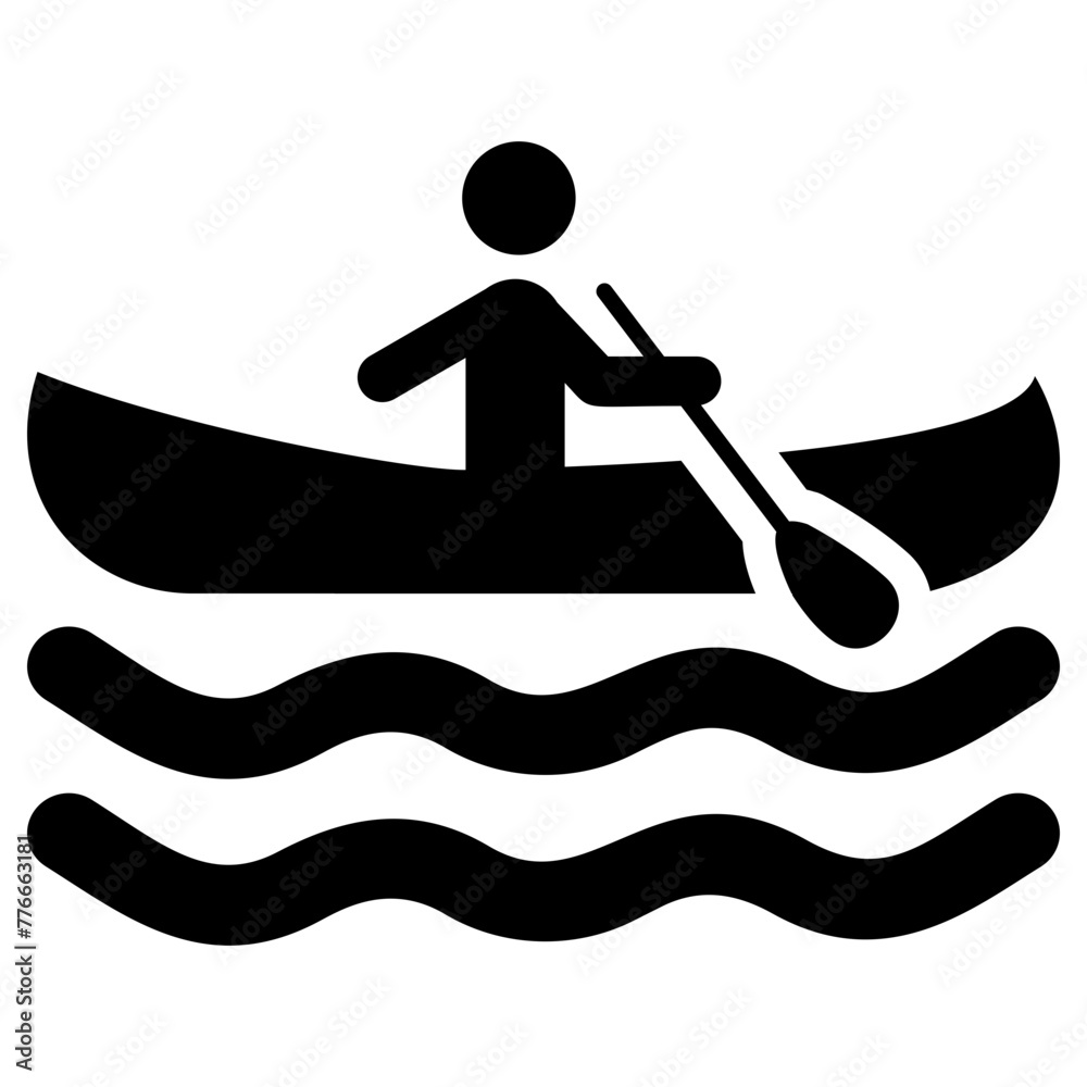 boating icon, simple vector design