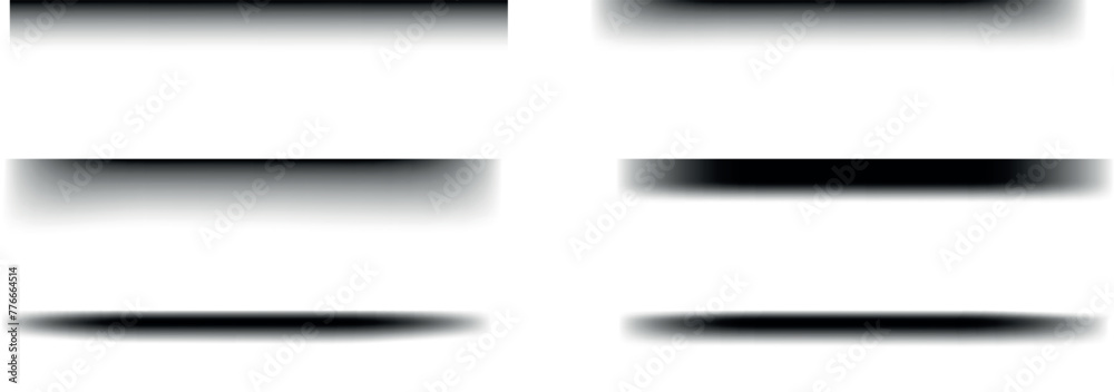 A set of shadow vector on a transparent background A set of shadow vector on a transparent background