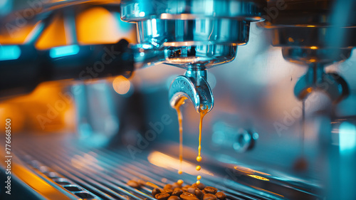 machine pouring coffee photo