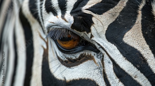 Zebra s Bold Stripes  Photograph a zebra s striking black and white stripes  emphasizing its unique and eye-catching coat pattern