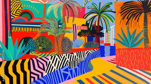 Colorful surreal landscape