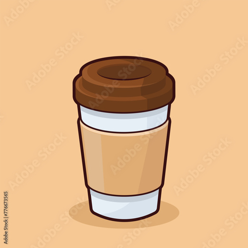 Paper coffee cup, disposable coffee cup