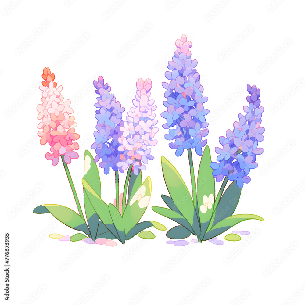 Fototapeta premium Hyacinths, Generative AI 