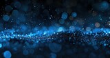 wallpaper, abstract, black background, small blue bokeh, negative space