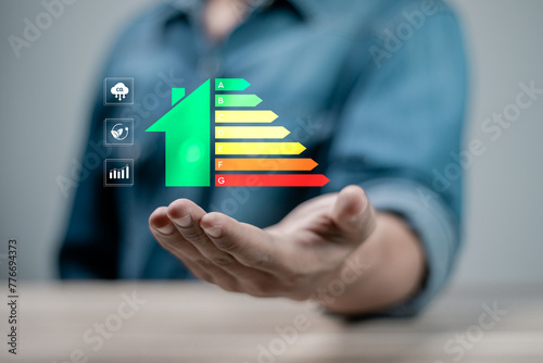 Принти на полотні Energy efficiency concept