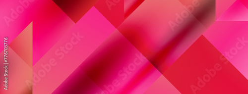 Vivid abstraction unfolds. Triangles in seamless harmony, composing dynamic geometric backdrop. Interplay of angles and hues forms captivating tapestry, evoking modernity and artistic allure