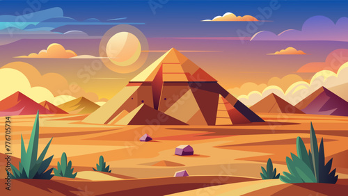 pyramid in the desert