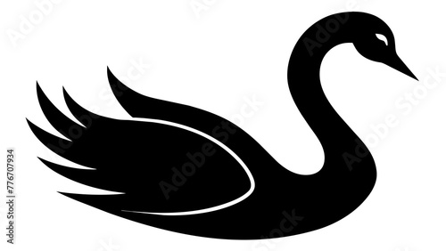 swan in the river svg file