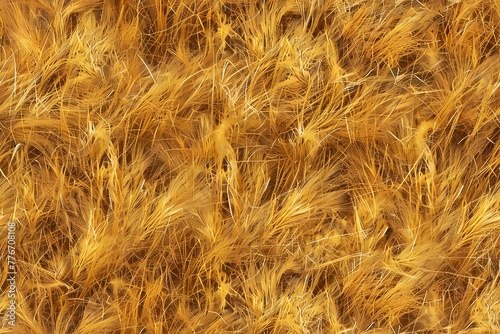 Autumn's cozy essence: Vibrant hues of golden grass in a captivating pattern AI Image