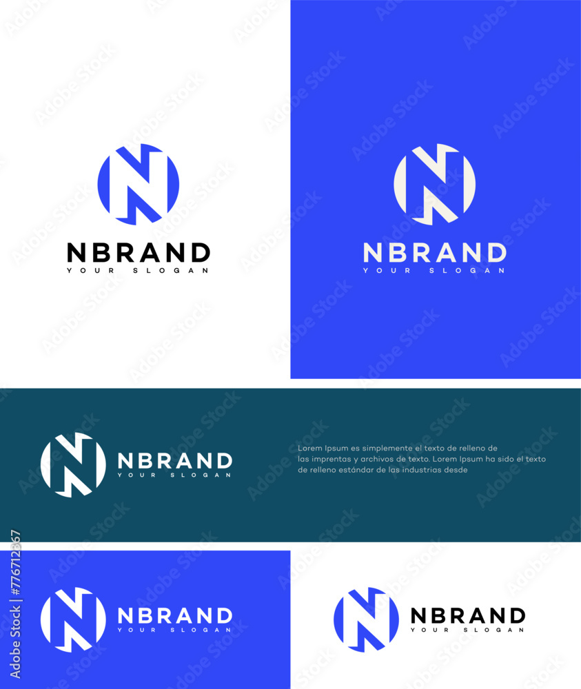 N Letter Logo Icon Brand Identity Sign, N Letter Symbol Template 