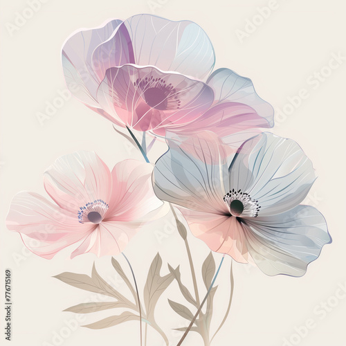 pastel flowers