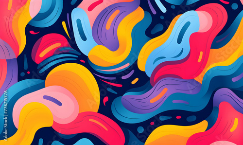 hand drawn flat design abstract doodle pattern