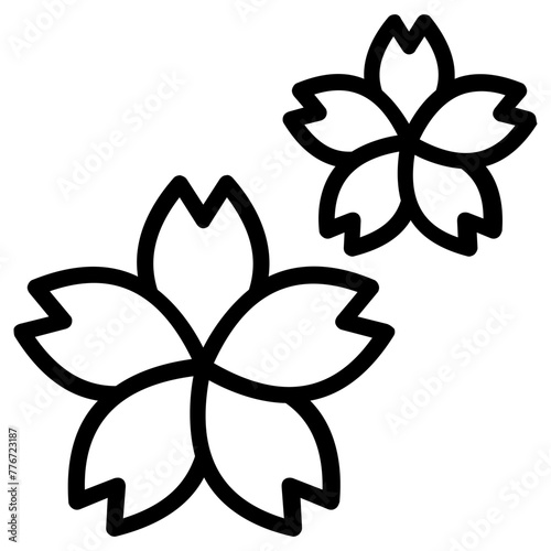 flowers icon, simple vector design