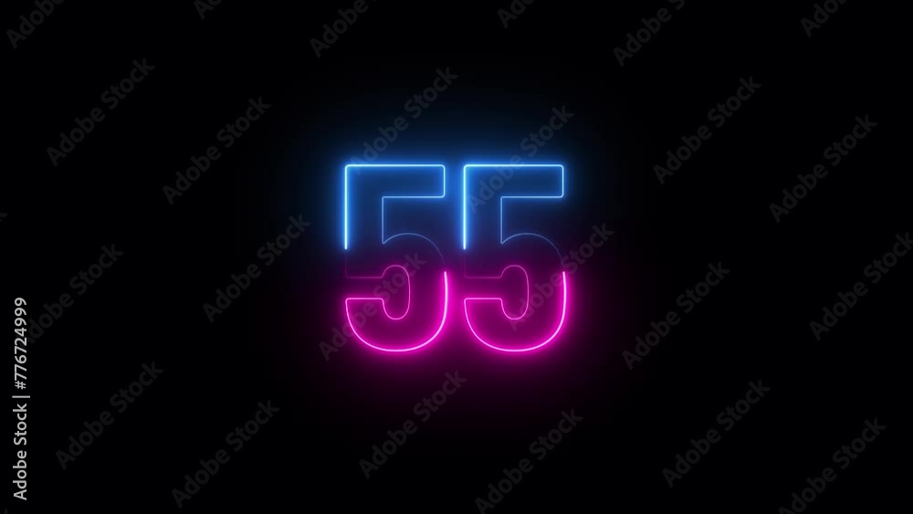 Abstract Neon countdown timer 60 to 0 . 60 seconds timer clock icon animate. Abstract Neon countdown timer 60 to 0 . 60 seconds timer clock icon animate.