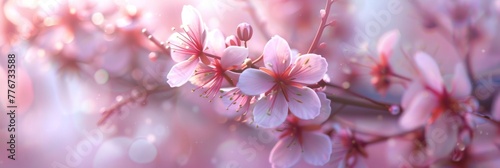 A delicate cherry blossom texture, reflecting the beauty and transient nature of life, inspired by serene and solemn moments created with Generative AI Technology © Sentoriak