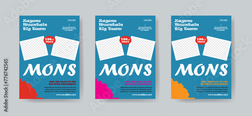 Vacation travel brochure flyer design template. Summer brochure template