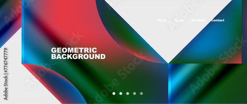 Colorful gradients with abstract geometric shapes. Vector Illustration For Wallpaper, Banner, Background, Card, Book Illustration, landing page