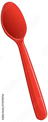 A simple vector graphic of a red spoon