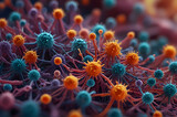 Viruses in Colorful Detail, Microscopic View