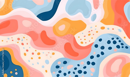 hand drawn flat design abstract doodle pattern