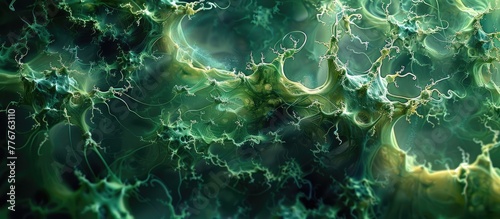 Living Tapestry The Intricate Structure of a Cyanobacteria Colony photo
